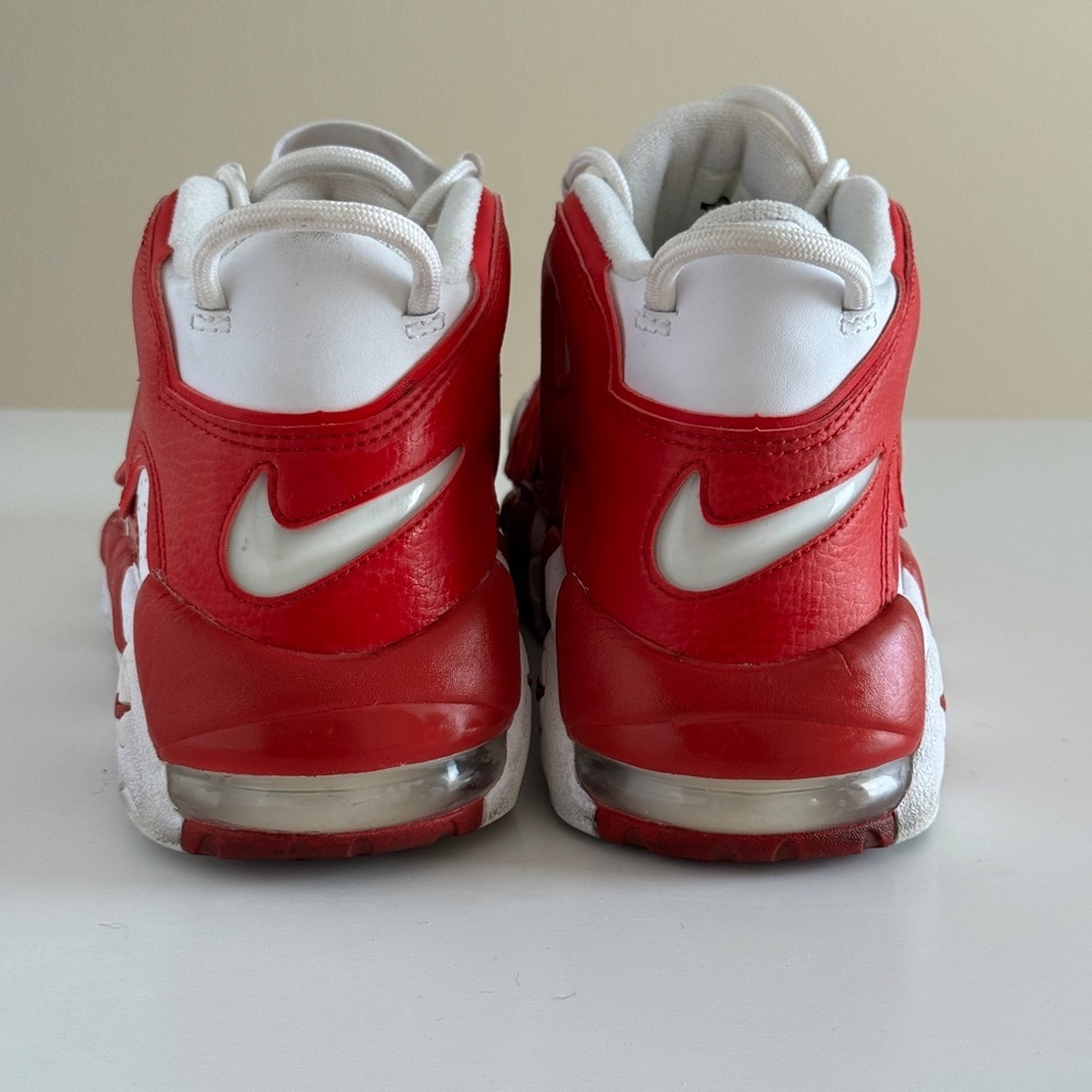 Nike Air More Uptempo Max Varsity White Red EUC 2016 sz 9 - Picture 4 of 9